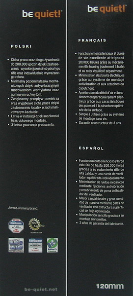be quiet! Shadow Wings SW1 box rear