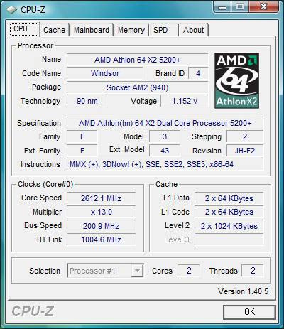 cpu-z Athlon 64 X2 5200+