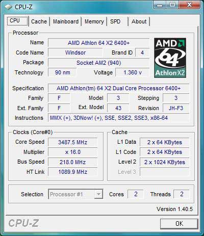 AMD Athlon 64 X2 6400+ Black Edition