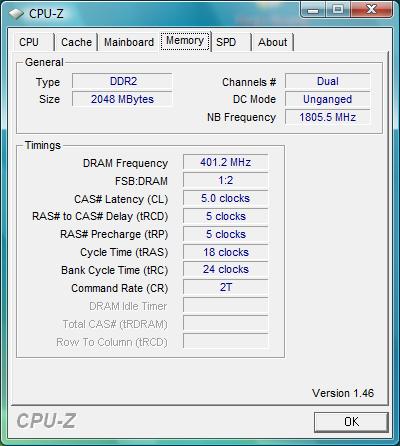 cpu-z mem AMD Phenom X4 9550