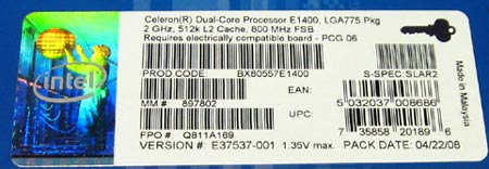 Intel Celeron Dual-Core E1400