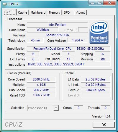 Intel Pentium Dual-Core Е6300