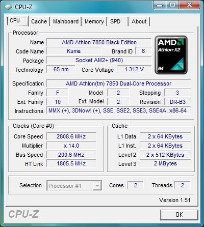 AMD Athlon X2 7850 Black Edition