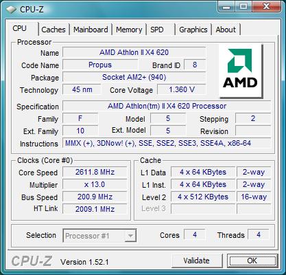 AMD Athlon II X4 620