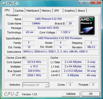 AMD Phenom II X2 555