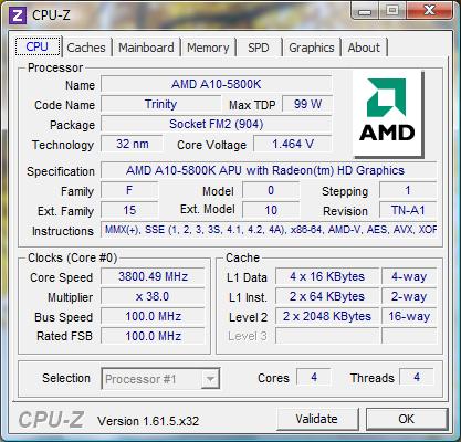 AMD A10-5800K cpu-z