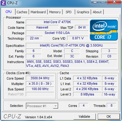 Intel Core i7-4770K