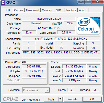 Intel Celeron G1820