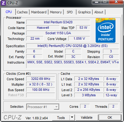 Intel Pentium G3420