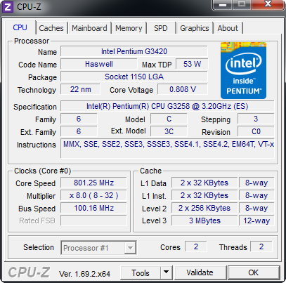 Intel Pentium G3420