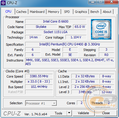 Intel Pentium G4400