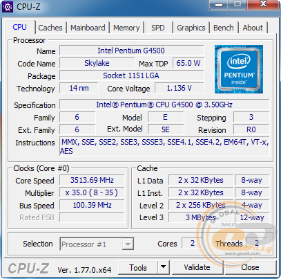 Intel Pentium G4500