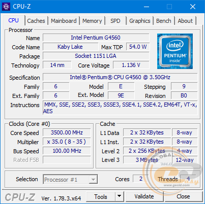 Intel Pentium G4560