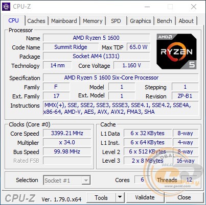 AMD Ryzen 5 1600