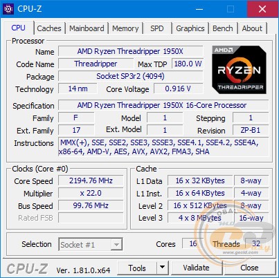 AMD Ryzen Threadripper 1950X