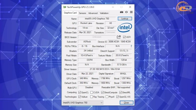 Intel UHD Graphics 750