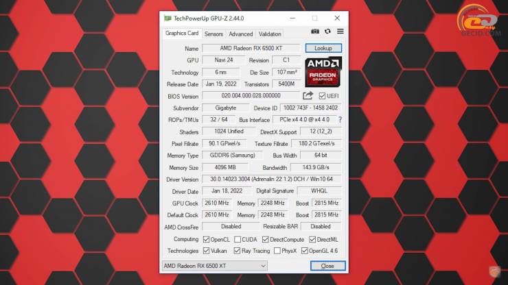 AMD Radeon RX 6500 XT