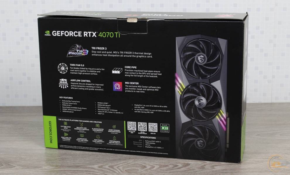 MSI GeForce RTX 4070 Ti GAMING X TRIO 12G1
