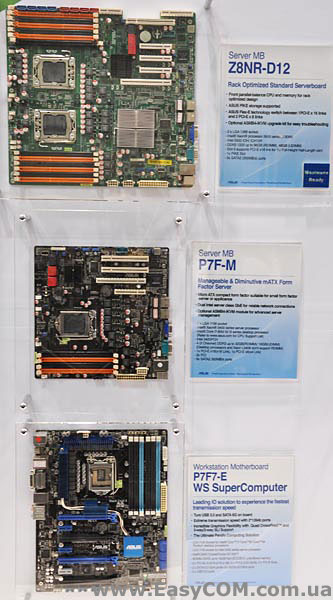 ASUS Z8NR-D12, ASUS P7F-M і ASUS P7F7-E WS SuperComputer