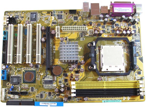 зовнішній вигляд материнської плати ASUS M2V
