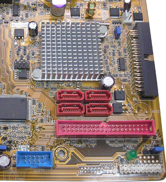 разъемы материнской платы ASUS P5B 