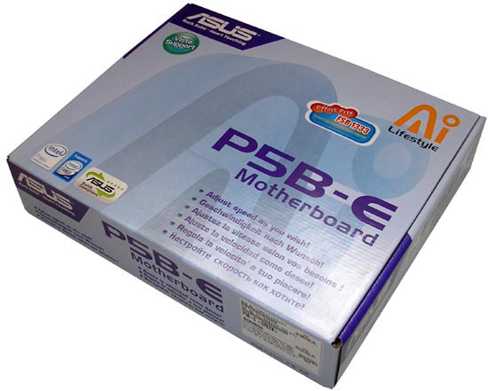 упаковка материнської плати ASUS P5B-E