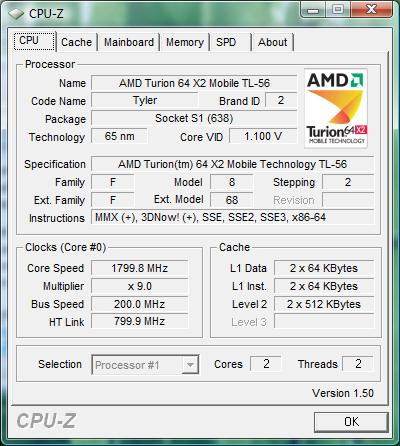 AMD Turion X2 TL-56
