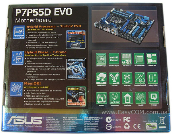 ASUS P7P55D EVO