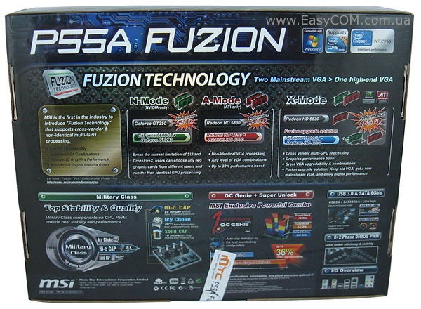 MSI P55A FUZION