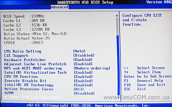 BIOS ASUS SABERTOOTH X58