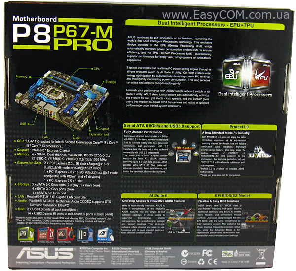 ASUS P8P67-M PRO