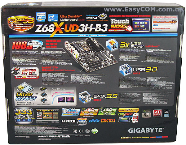 GIGABYTE GA-Z68X-UD3H-B3