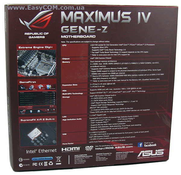 ASUS Maximus IV GENE-Z