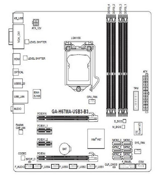 GIGABYTE GA-H67MA-USB3-B3