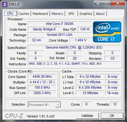 GIGABYTE GA-X79-UP4 cpu-z