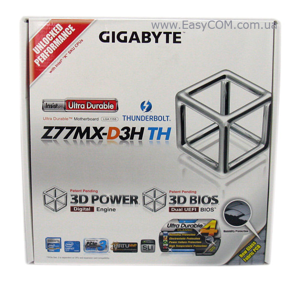 GIGABYTE GA-Z77MX-D3H TH box