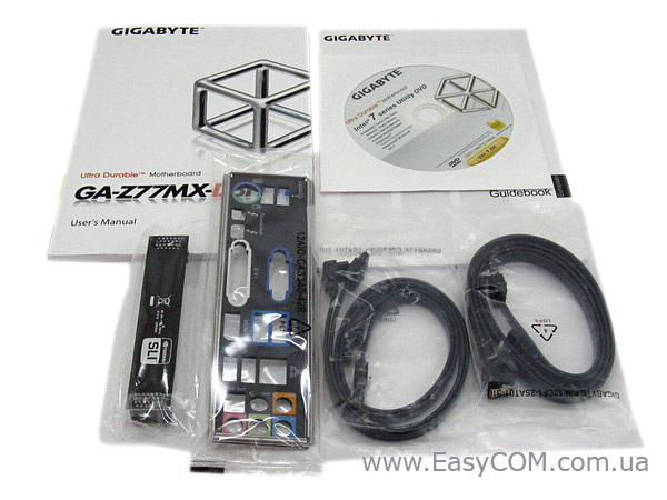 GIGABYTE GA-Z77MX-D3H TH packaging arrangement