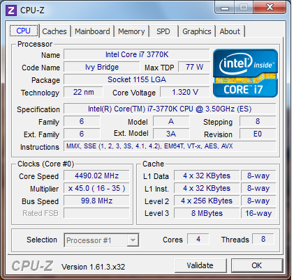 Intel Core i7-3770K (Ivy Bridge)