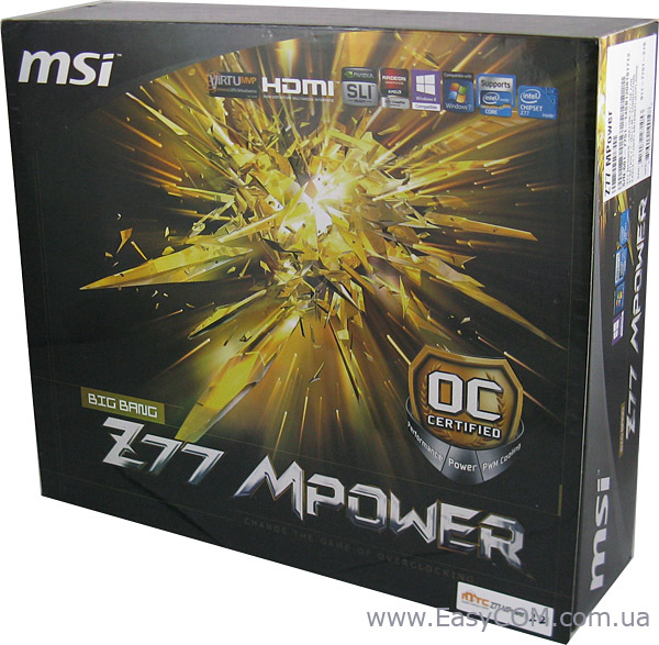 MSI Z77 MPOWER box front