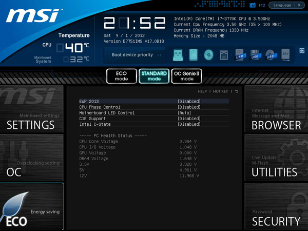 MSI Z77 MPOWER uefi bios