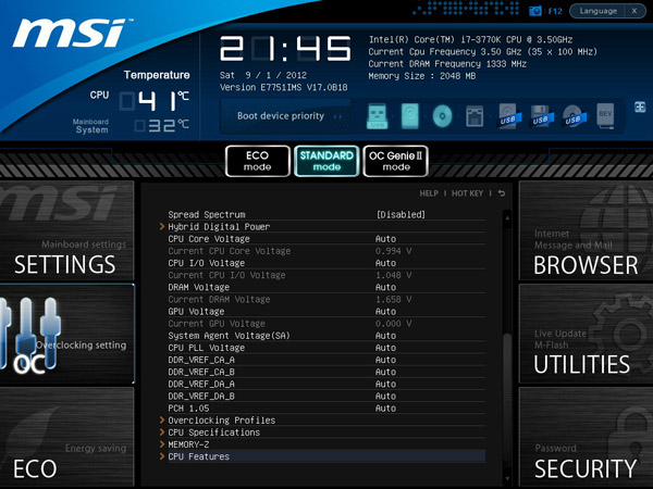 MSI Z77 MPOWER uefi bios