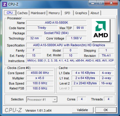 ECS A85F2-A GOLDEN cpu-z overcklocked