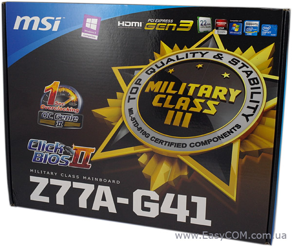 MSI Z77A-G41 box