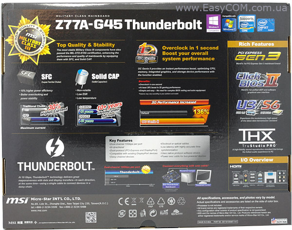 MSI Z77A-G45 Thunderbolt