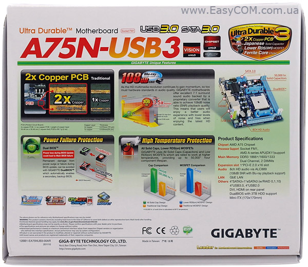 GIGABYTE GA-A75N-USB3