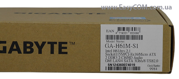 GIGABYTE GA-H61M-S1