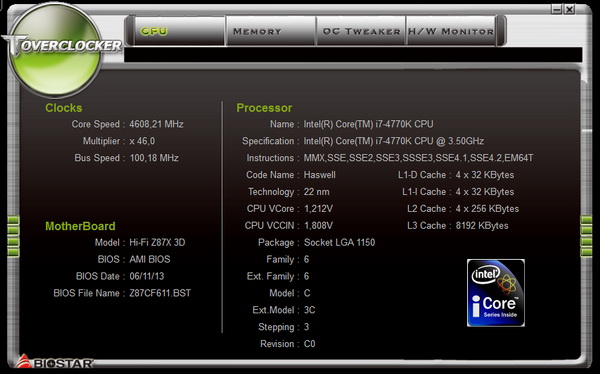 BIOSTAR Hi-Fi Z87X 3D