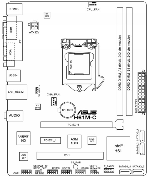 ASUS H61M-C