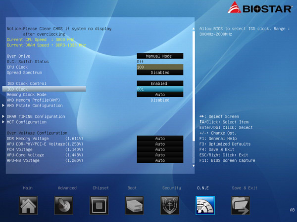 BIOSTAR Hi-Fi A85X UEFI BIOS