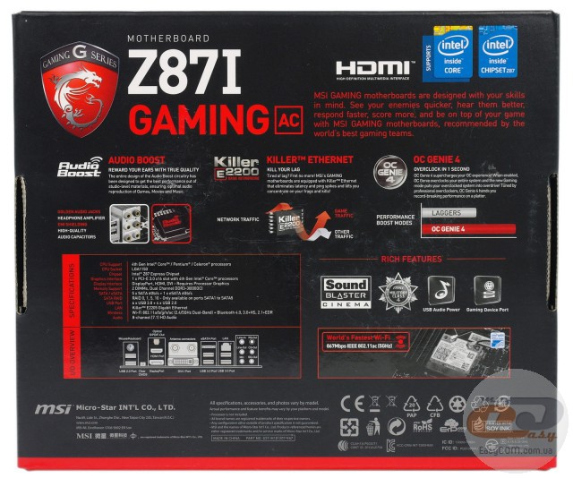 MSI Z87I GAMING AC